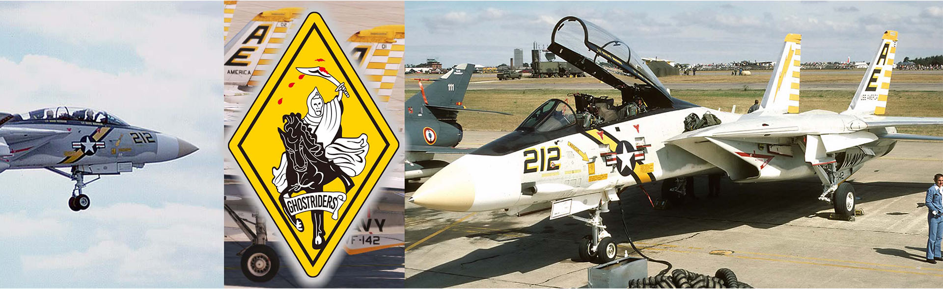 CVN-65 Enterprise deck + 4' Legendary F-14 Tomcat series Section #K deck + F-14B BuNo. 159451, VF-142 Ghostriders, Mediterranean, 1976