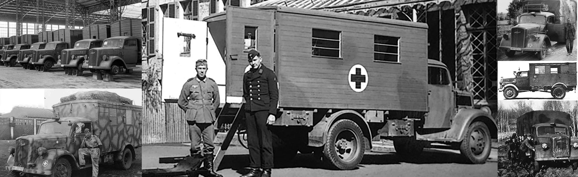 Opel Blitz 3,6 6700 A-Type, Kfz.305 (Cargo truck)  WWII German ambulance truck