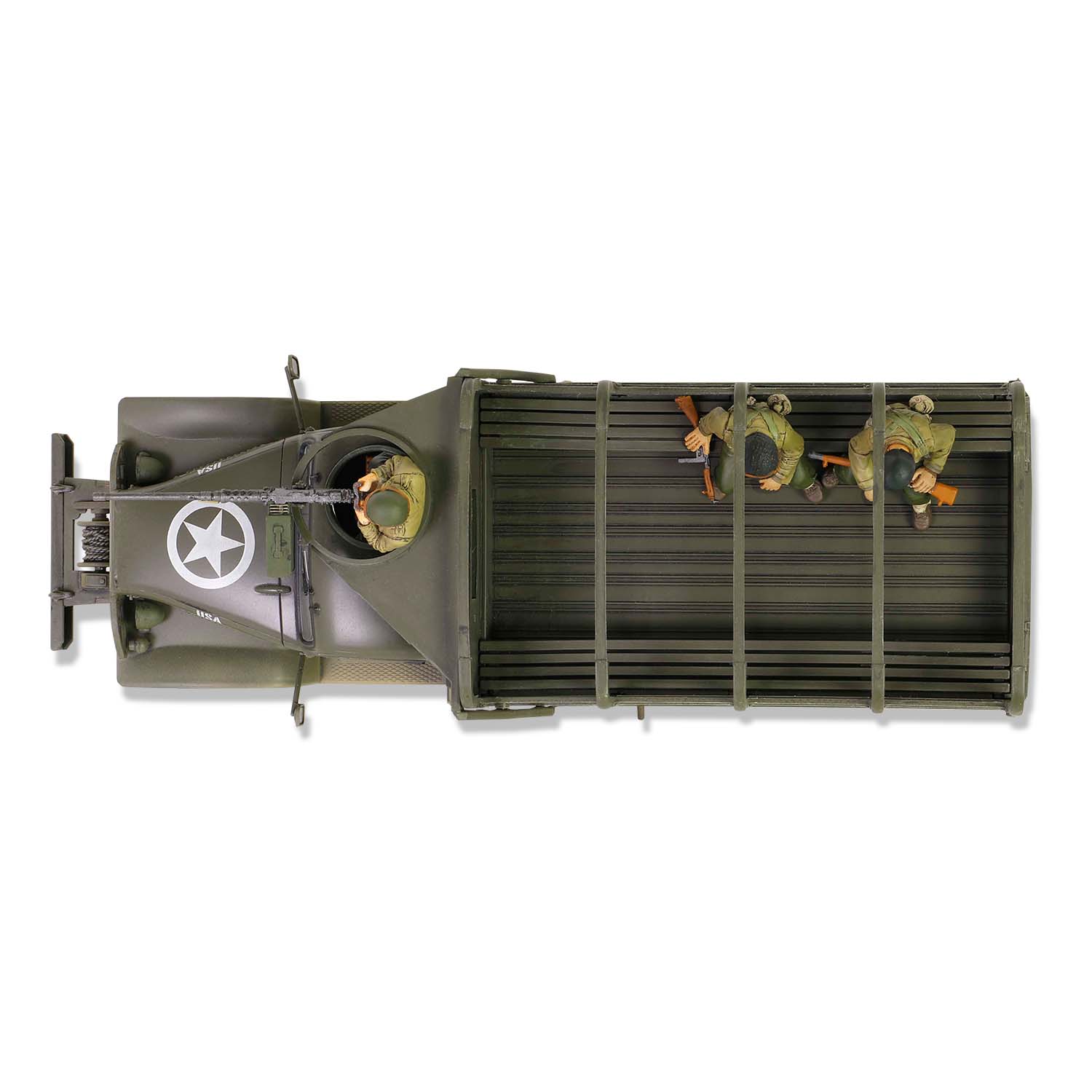 GMC CCKW 353 A1, sheet metal closed cab，U.S. 1st Infantry Division, LST Ship ramp, Weymouth May 1944