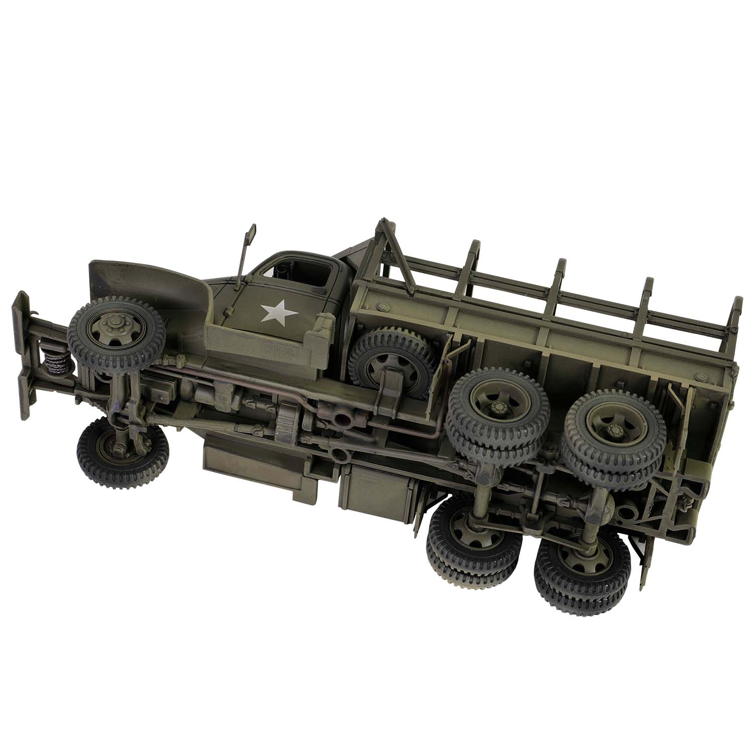 GMC CCKW 353 A1, sheet metal closed cab，U.S. 1st Infantry Division, LST Ship ramp, Weymouth May 1944