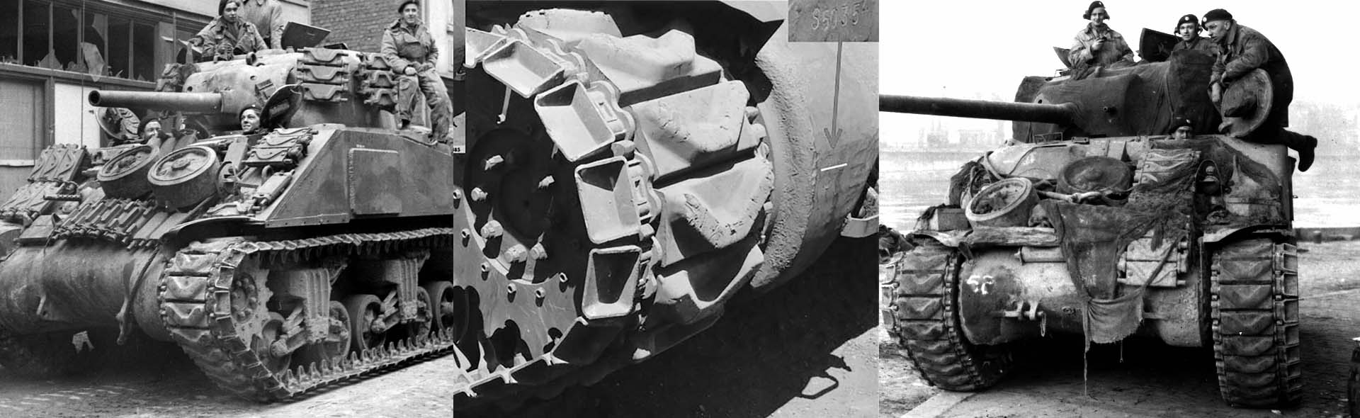 Sherman M4 tank HVSS Suspension type - Metal Upgrade track link set (Model T66)  Zinc Alloy materials | with weathering effect