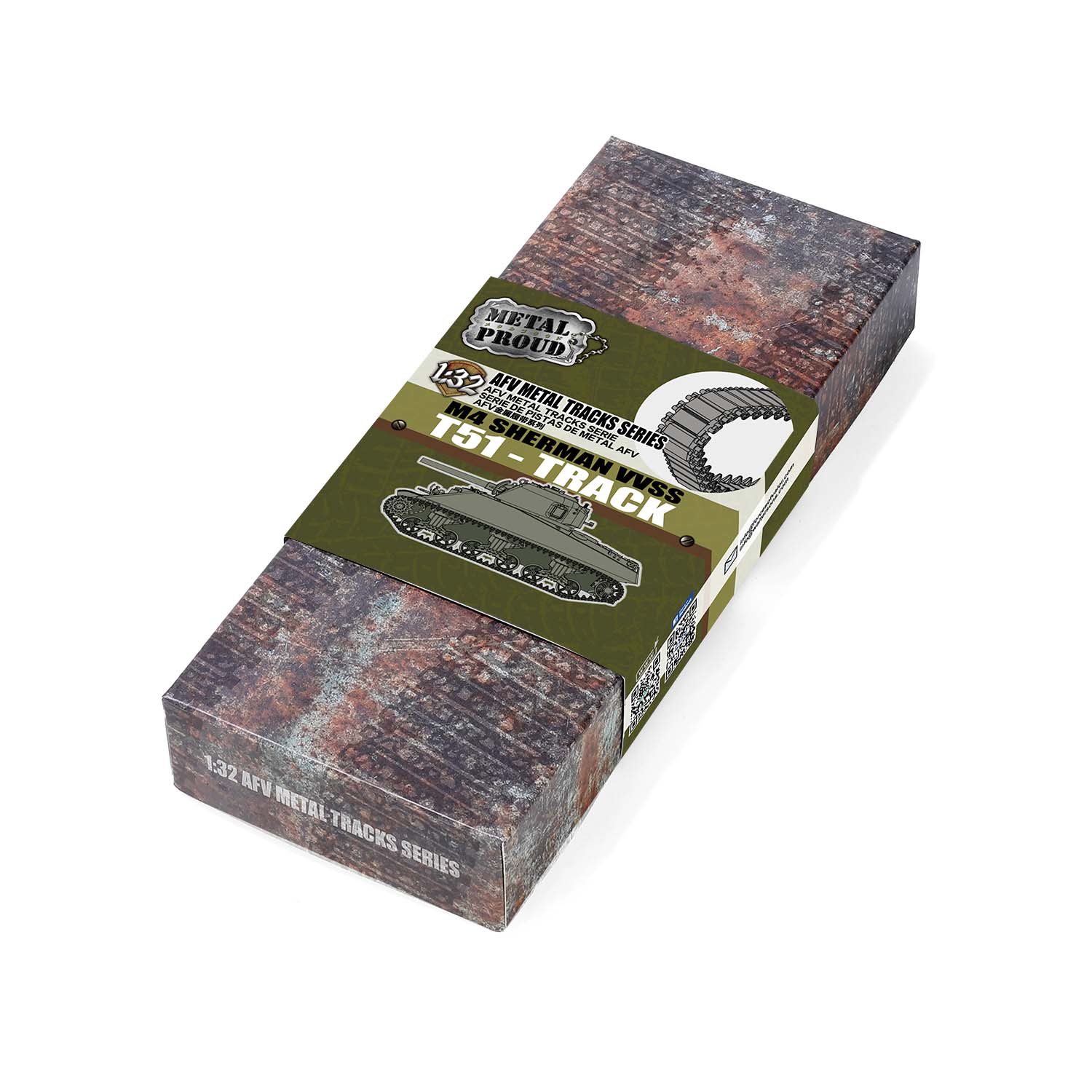 Sherman M4 tank VVSS Suspension type - Metal upgrade track link set