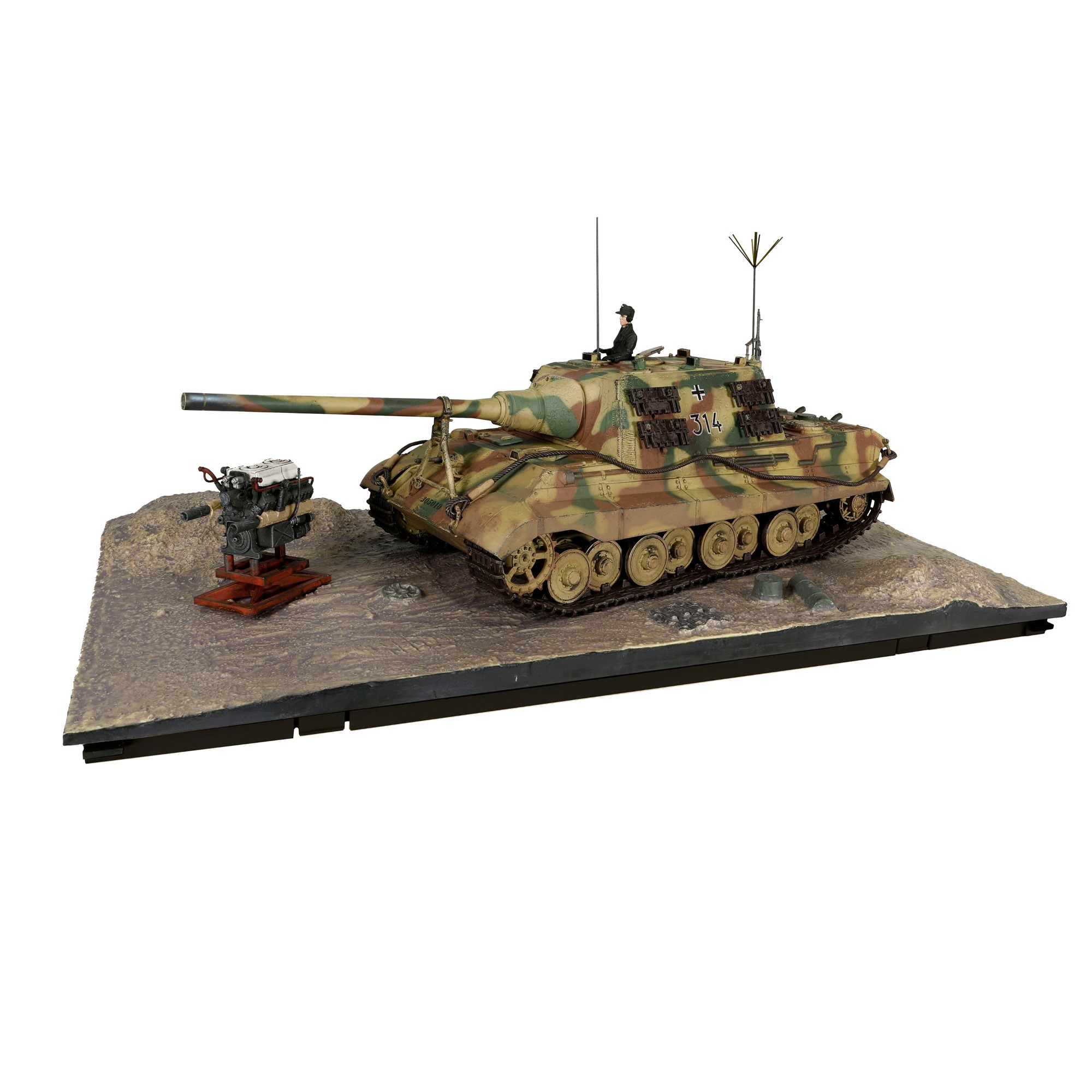 Sd.Kfz.186 Panzerjager Tiger Ausf. B heavy tank "JagdTiger" (Porsche suspension) 3.Kompanie / schwere Panzerjager Abteilung 653, No.314, March 1945