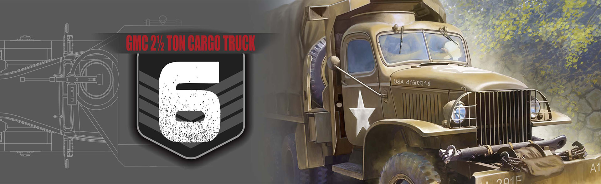 U.S. GMC 2.5 Ton cargo truck Normandy, June, 1944