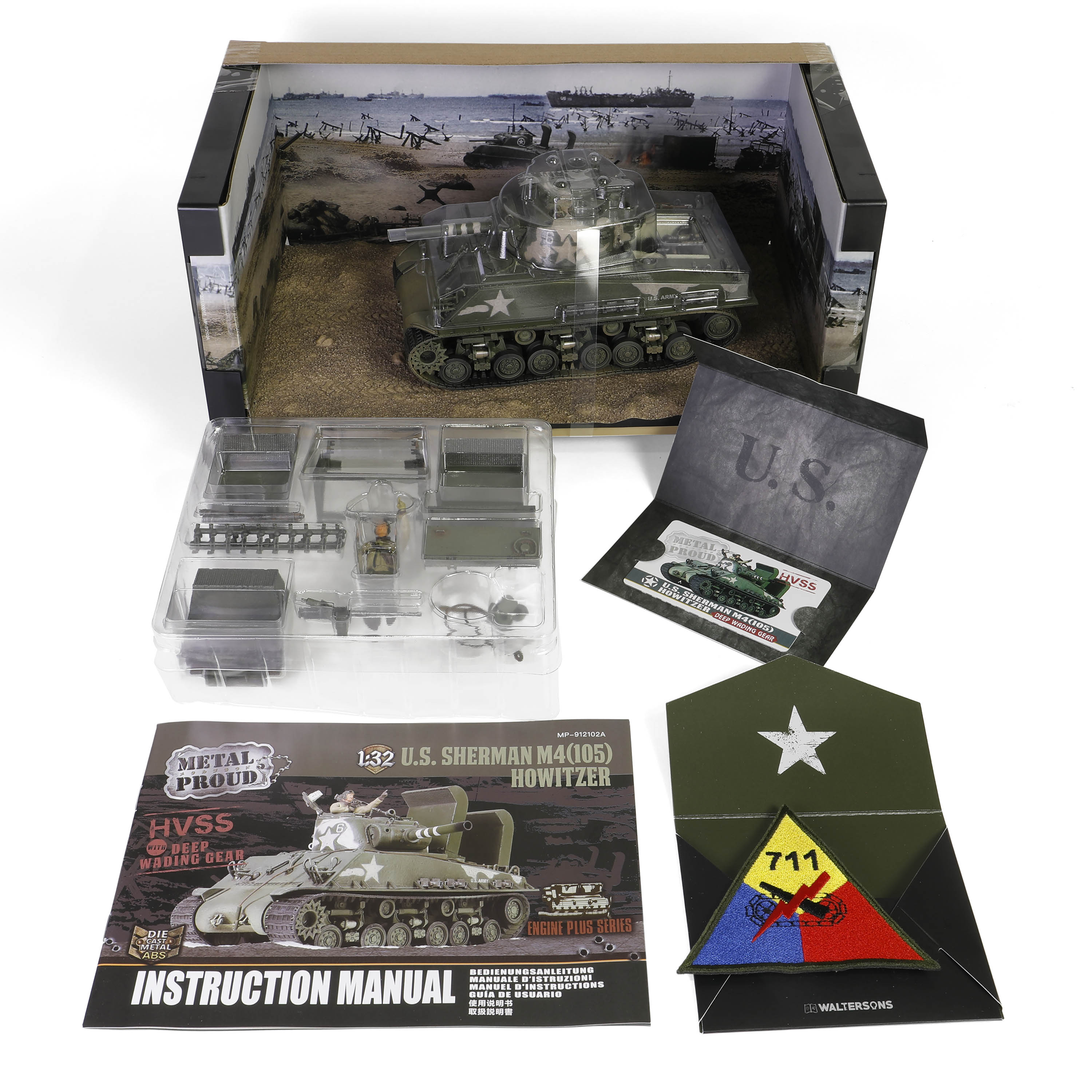 Sherman M4A3 (105) HVSS with deep wading gear US Army, 713th Tank Battalion, Okinawa