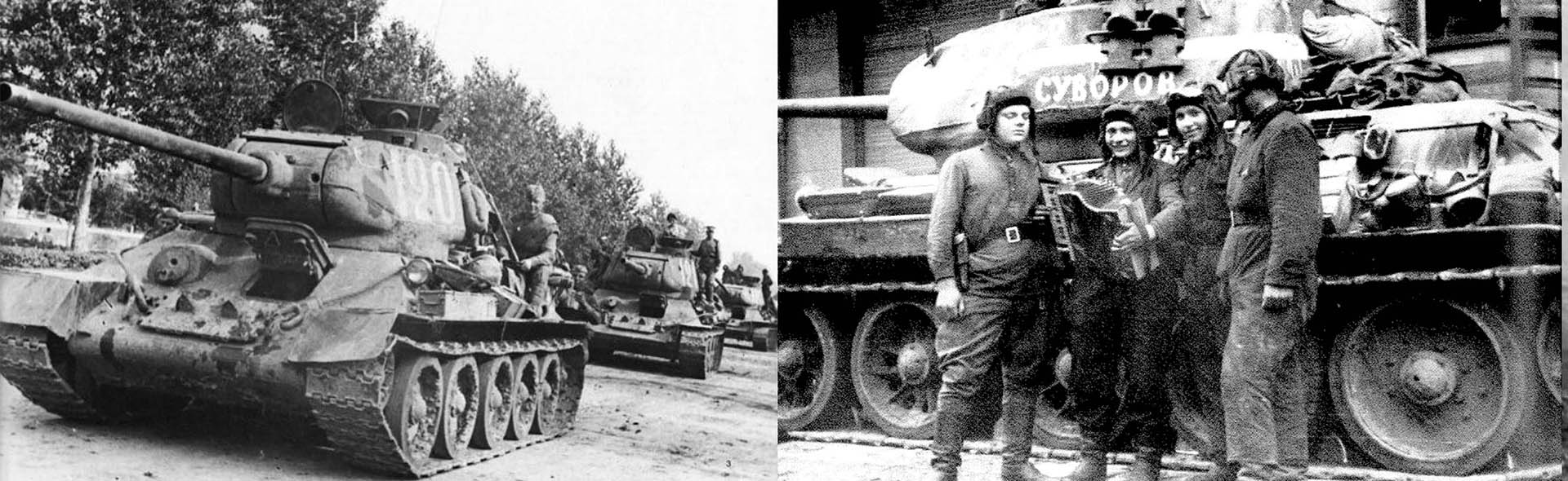 Soviet T-34-85 Model 1944 medium tank 55th Guards Tank Bde. 7th Guards Tank Corps, Berlin 1945