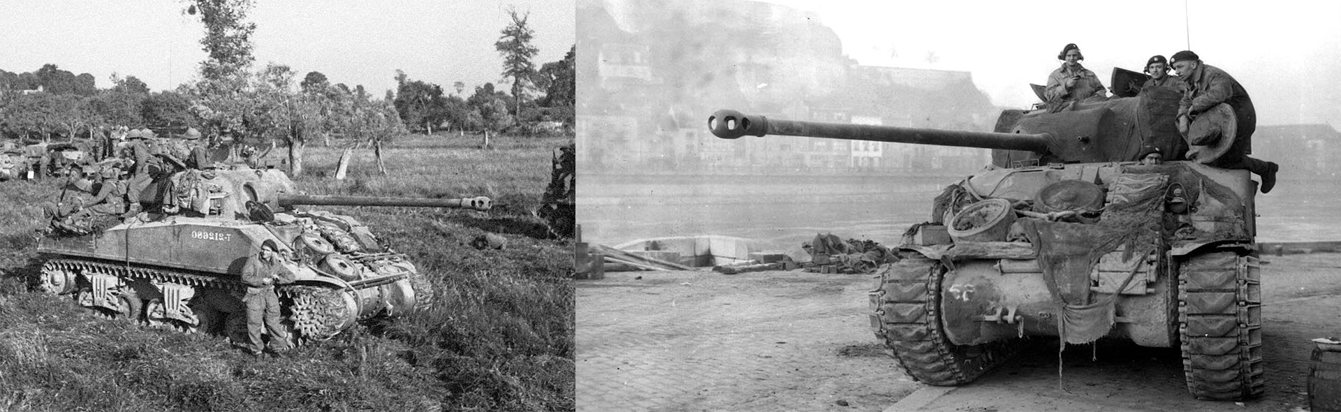 British Sherman Firefly Vc. 8th Armoured Brigade, 24th Lancer, 13/18th Hussars, Normandy 1944