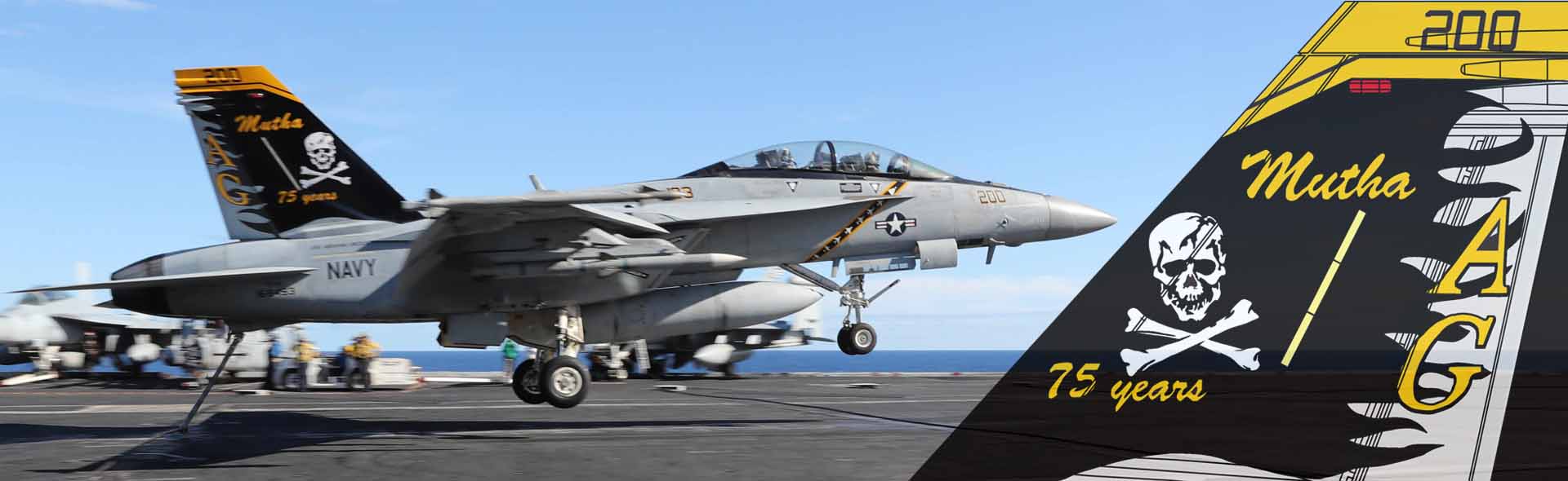 F/A-18F Super Hornet VFA-103  “Jolly Rogers” U.S. NAVY, VFA-103 Jolly Rogers, Squadron 75th Anniversary  USS