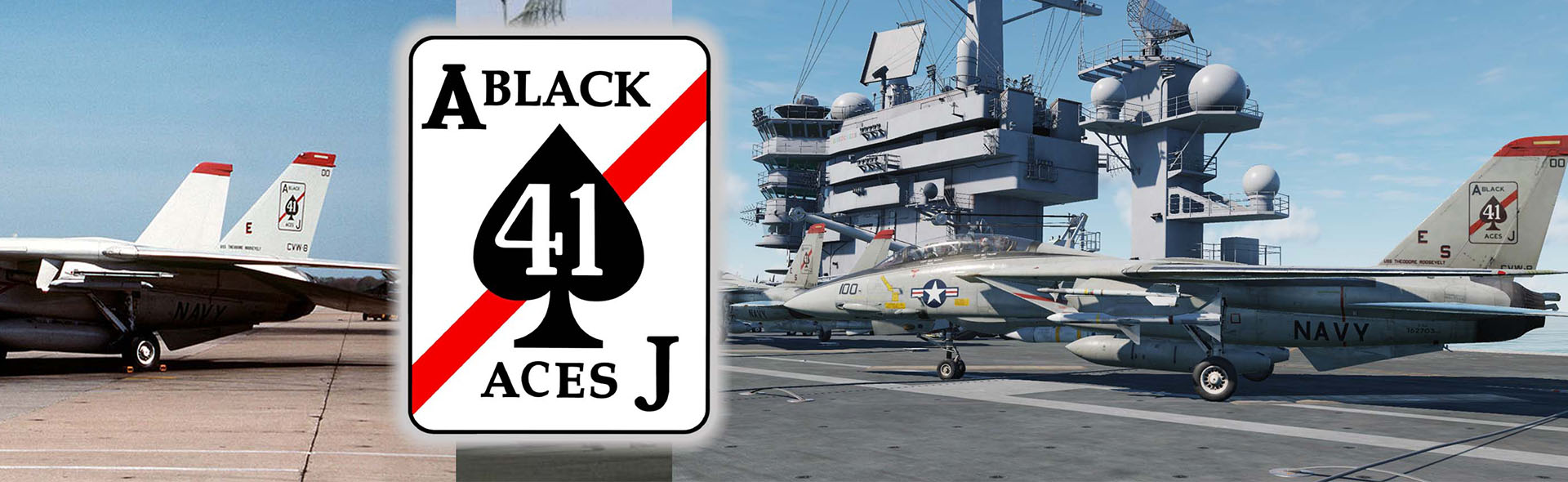 CVN-65 Enterprise deck + 4' Legendary F-14 Tomcat series Section #A deck + F-14A BuNo.161274, VF-41 "Black Aces", USS Enterprise CVN-65, Bosnia & Kosovo, 2001