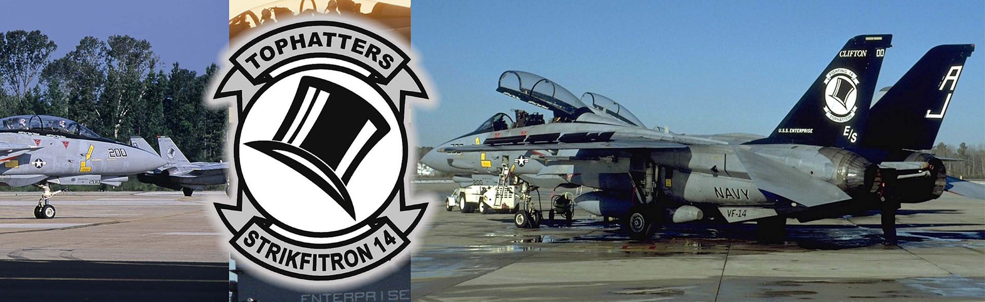 CVN-65 Enterprise deck + 4' Legendary F-14 Tomcat series Section #F deck + F-14A BuNo. 162698, VF-14 "Tophatters", USS Enterprise CVN-65, 1996