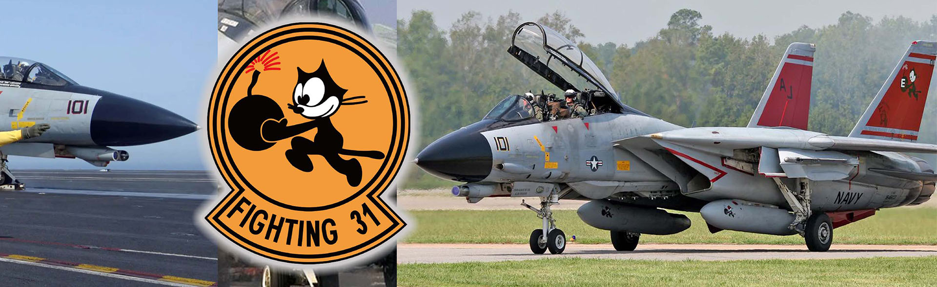 CVN-65 Enterprise deck + 4' Legendary F-14 Tomcat series Section #L deck + F-14A BuNo.161280, VF-31 Tomcatters, USS John F.Kennedy, Liban, 1983