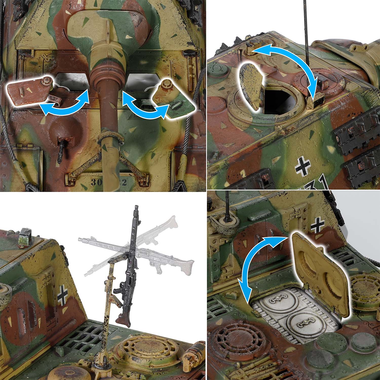 Movable Hatches & Machine Gun