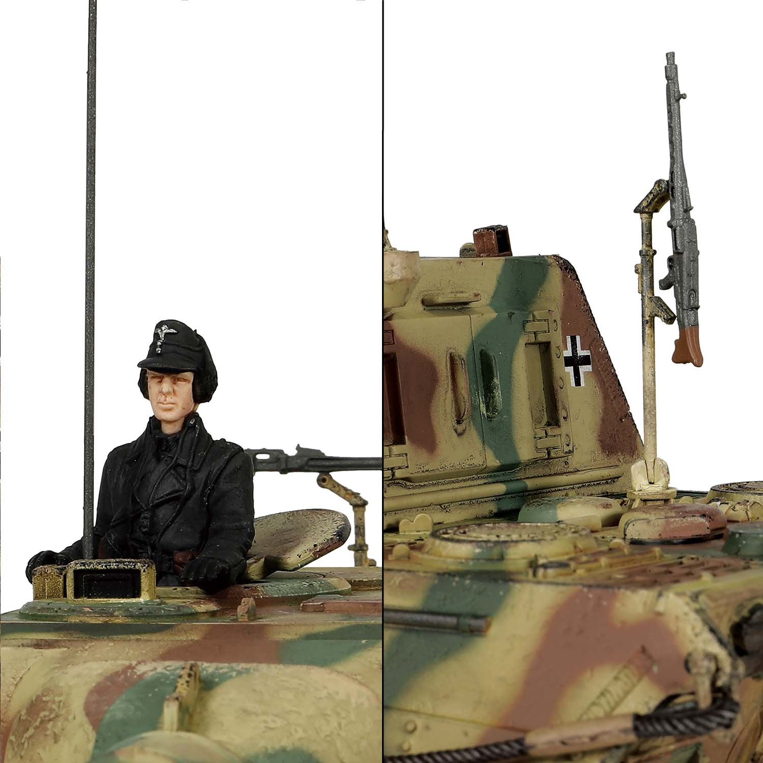 Realistically Sculpted Soldier Figure & Machine Gun