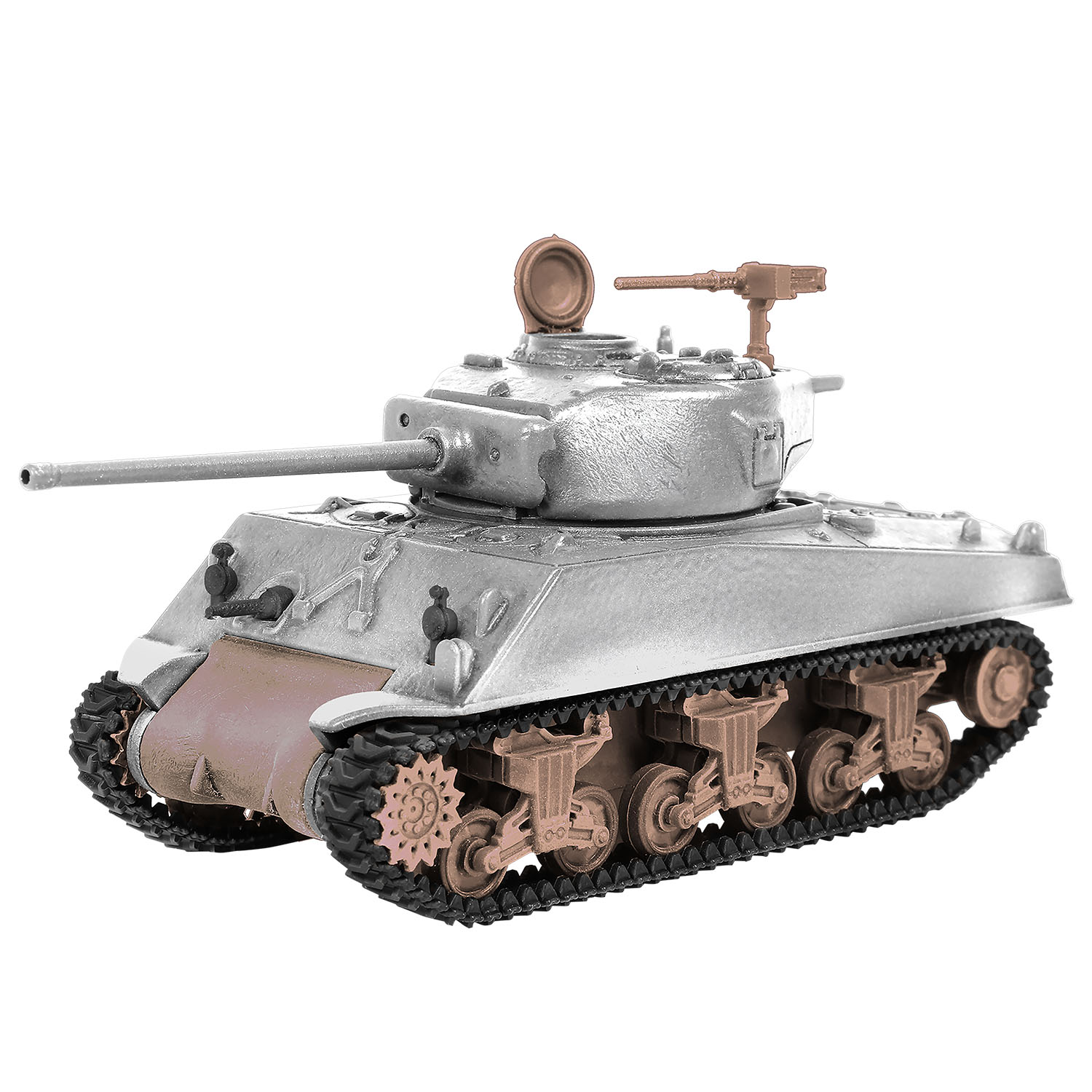 Die Cast Metal Turret, Gur Mantle, Gun Barrel & Upper Hull